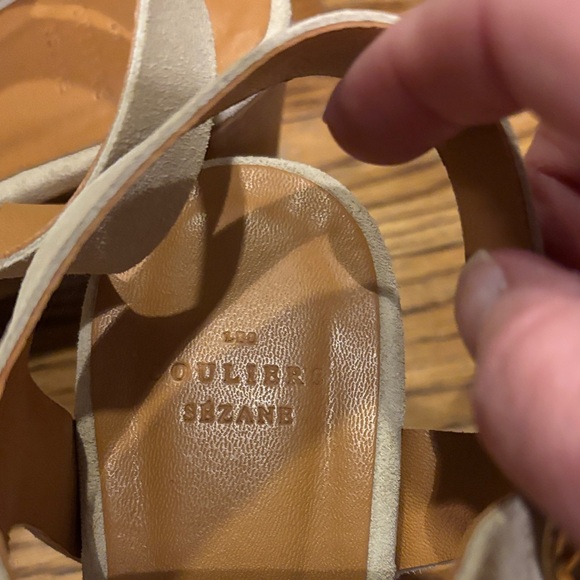 Sezane Beige Suede Strappy Sandals/ clogs - Picture 2 of 9